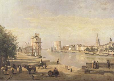 Jean Baptiste Camille  Corot Le port de La Rochelle (mk11)